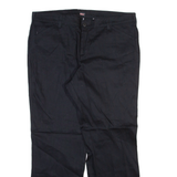 DICKIES Womens Trousers Black Relaxed Straight W36 L28