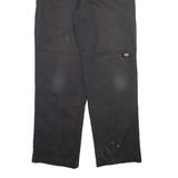 DICKIES Mens Trousers Black Relaxed Straight W34 L32