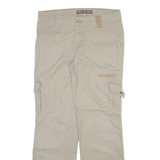 DICKIES Cargo Womens Trousers Beige Relaxed Straight W32 L31