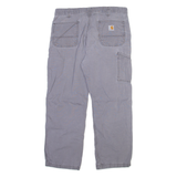 CARHARTT Mens Trousers Grey Relaxed Straight W36 L27