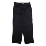 DICKIES Mens Trousers Black Relaxed Straight W38 L34