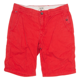 TOMMY HILFIGER Mens Chino Shorts Red M W30