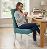 Anyseat Blue Waterproof Chair Cover – Corn Kernel Pattern Stretch Slipcover for Dining Room
