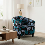 Anyseat Light Black Leaf Chair Cover – Plain Dustproof Tub Slipcover for Home Décor
