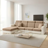 Anyseat L‑Shape Sofa Cover Coffee Chenille Polyester Thick Stretchable Cushion Protector for Living Room