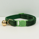 Anypet Small Dark Green Cat Collar with Safety Buckle, Bell & Durable Adjustable Strap – Stylish Comfortable Pet Accessory for Cats