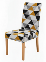Anyseat Tri Color Geometric Design Pattern Print Elastic Chair Cover – Plain Dining Slipcover & Home Décor