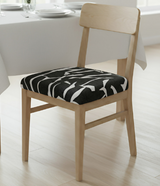Anyseat Black and White Crack Linear Print Chair Cover – Stretch Washable Removable Seat Cover for Dining & Kitchen
