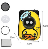Anypet Yellow Duck Print Space Capsule Pet Carrier – Breathable Travel Bag for Small Pets