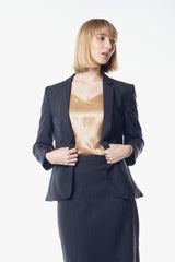 Tailoring Dark Grey Blazer – Classic Single-Breasted Blazer