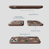 Chocolate Brown Rabbit Friends iPhone 11 Pro Case