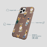 Chocolate Brown Rabbit Friends iPhone 11 Pro Case
