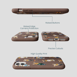 Chocolate Brown Rabbit Friends iPhone 11 Case