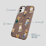 Chocolate Brown Rabbit Friends iPhone 11 Case