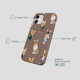 Chocolate Brown Rabbit Friends iPhone 12 Mini Case