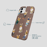 Chocolate Brown Rabbit Friends iPhone 12/ iPhone 12 Pro Case