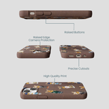 Chocolate Brown Rabbit Friends iPhone 13 Mini Case