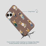 Chocolate Brown Rabbit Friends iPhone 13 Case