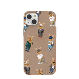 Chocolate Brown Rabbit Friends iPhone 14 Plus Case