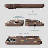 Chocolate Brown Rabbit Friends iPhone 14 Plus Case