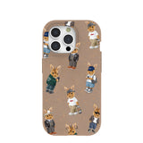 Chocolate Brown Rabbit Friends iPhone 14 Pro Case