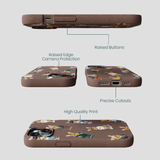 Chocolate Brown Rabbit Friends iPhone 14 Case