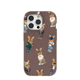 Chocolate Brown Rabbit Friends iPhone 15 Pro Case