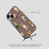 Chocolate Brown Rabbit Friends iPhone 15 Case