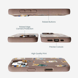 Chocolate Brown Rabbit Friends iPhone 16 Pro Max Case