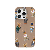 Chocolate Brown Rabbit Friends iPhone 16 Pro Case