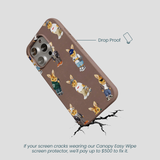 Chocolate Brown Rabbit Friends iPhone 16 Pro Case