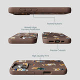 Chocolate Brown Rabbit Friends iPhone 16 Pro Case