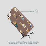 Chocolate Brown Rabbit Friends iPhone 6/6s/7/8/SE Case
