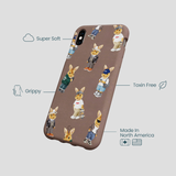 Chocolate Brown Rabbit Friends iPhone XR Case