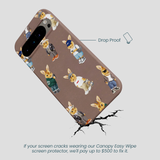 Chocolate Brown Rabbit Friends Google Pixel 9 Pro XL Case