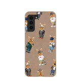 Chocolate Brown Rabbit Friends Samsung Galaxy S21 Case