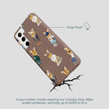 Chocolate Brown Rabbit Friends Samsung Galaxy S21 Case