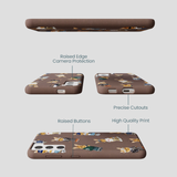 Chocolate Brown Rabbit Friends Samsung Galaxy S21 Case