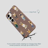 Chocolate Brown Rabbit Friends Samsung Galaxy S23 Case