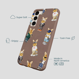 Chocolate Brown Rabbit Friends Samsung Galaxy S24+(Plus) Case