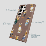 Chocolate Brown Rabbit Friends Samsung Galaxy S24 Ultra Case