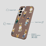 Chocolate Brown Rabbit Friends Samsung Galaxy S24 Case