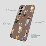 Chocolate Brown Rabbit Friends Samsung Galaxy S25+(Plus) Case