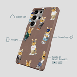 Chocolate Brown Rabbit Friends Samsung Galaxy S25 Ultra Case