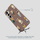 Chocolate Brown Rabbit Friends Samsung Galaxy S25 Case
