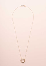 Necklace Moon Gold-14k-Crystal