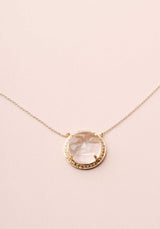 Necklace Moon Gold-14k-Crystal