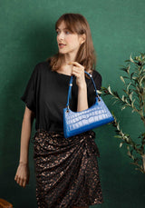 Shoulder Bag Froggy Blue-Croc