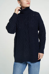Turtleneck Knitted T10 Lime Navy
