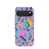 Lavender Retro Grid Google Pixel 10/10 Pro Case